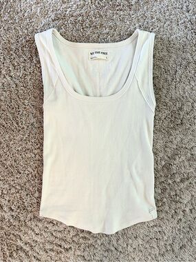 NWOT Free People/We The Free Hummingbird Tank, Ivory-White, Size S